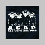 A.C.A.P. All Cops are Pigs - plavky s motívom - plavkové pánske kraťasy s pohodlnou gumou v páse a šnúrkou na dotiahnutie vhodné aj ako klasické kraťasy na voľný čas